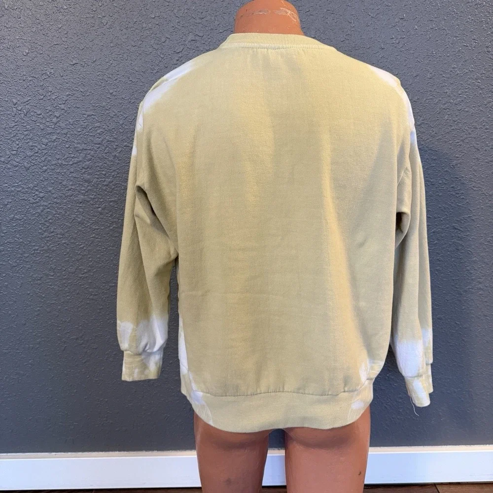 Pink Floyd Prism Yellow Tie Dye Long Sleeve Sweatshirt Sweater Large Pullover - Picture 5 of 7